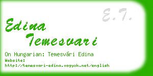edina temesvari business card